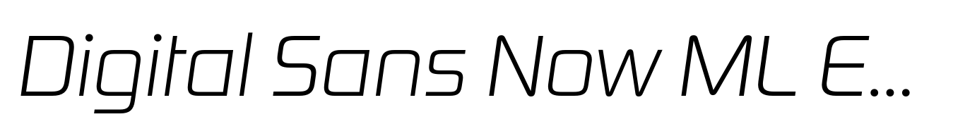 Digital Sans Now ML ExtraLight Italic